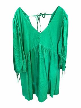 Every (Dillards) | Green V-Neck Long Sleeve Dress